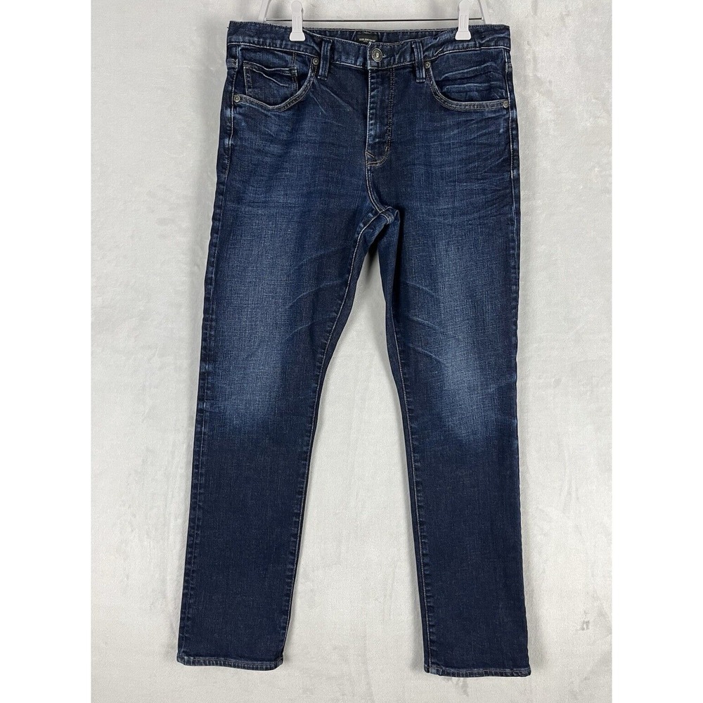 Silver Jean Co. Jean Men 33x32 Blue Wash Stretch Machray Athletic Slim Straight